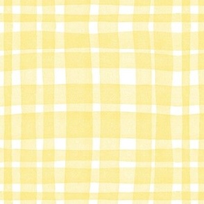 Yellow Plaid / Gingham (medium) ||  summer sunshine  geometric square grid