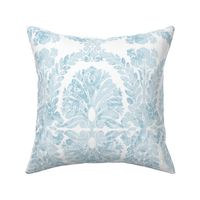 Bergen Damask aqua floral 