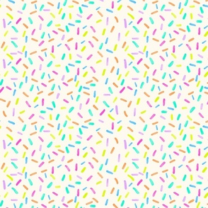 Colorful Rainbow Sprinkles offwhite