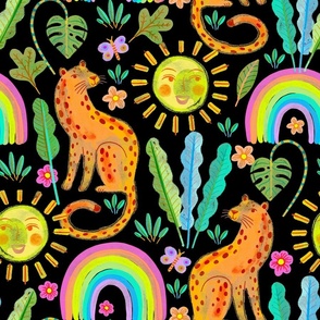 Cheetah Rainbow Jungle black