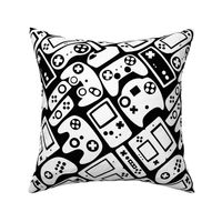  Video Game Controllers Black & White 2X