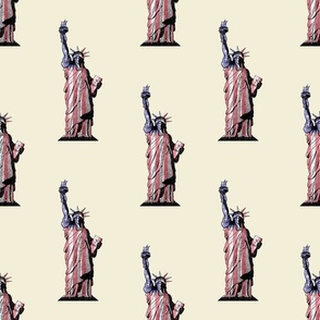 Small Statue of Liberty USA Patriotic Cream
