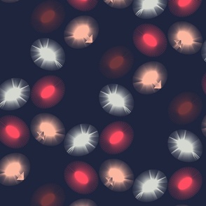Night Club Lights Abstract in Red, Peach, and Grey