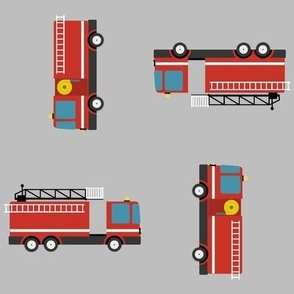 Firetrucks on gray
