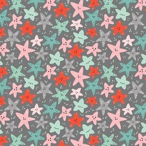 Under the Sea Starfish on Gray Small Scale