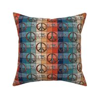 70’s inspired plaid peace