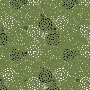 Swirls of Dots - Honeydew Tints #D4E88B