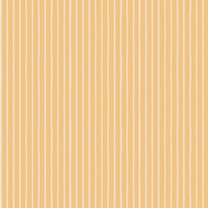 Thin stripe|| Summer Citrus Collection || cream stripes on yellow by Sarah Price