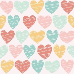 color pencil hearts