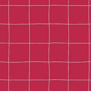 Simple Grid Check in Viva Magenta | Pantone Color of the Year 2023