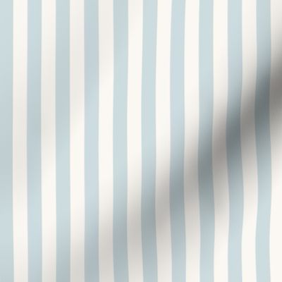 Candy Stripes Linen White and Palladian Blue (Custom for Pebble Wallpaper) 