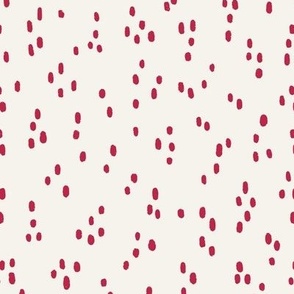 Textured Ditsy Speckles in Viva Magenta on Cream Background | Pantone Color of the Year 2023