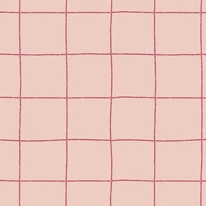 Simple Grid Check Viva Magenta on Pink Background Regular | Pantone Color of the Year 2023