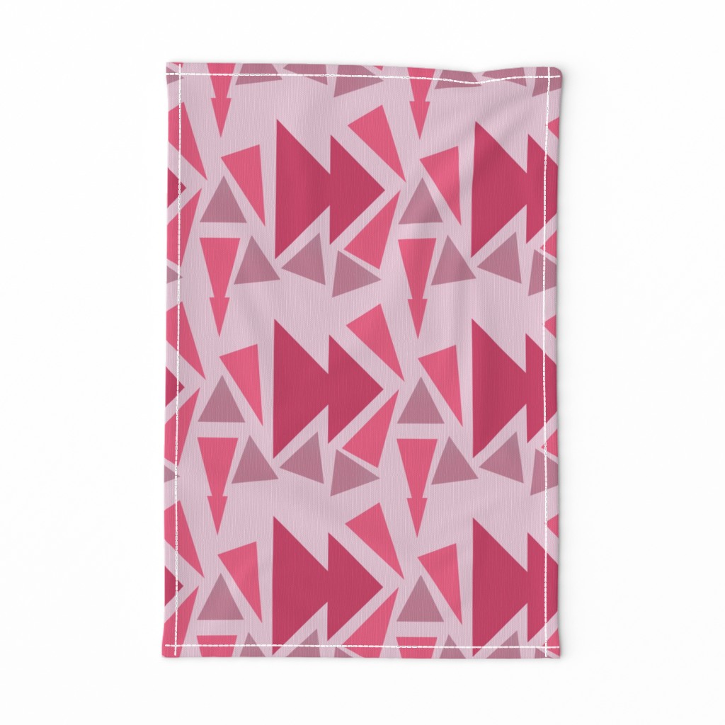 Monochromatic pink triangles.