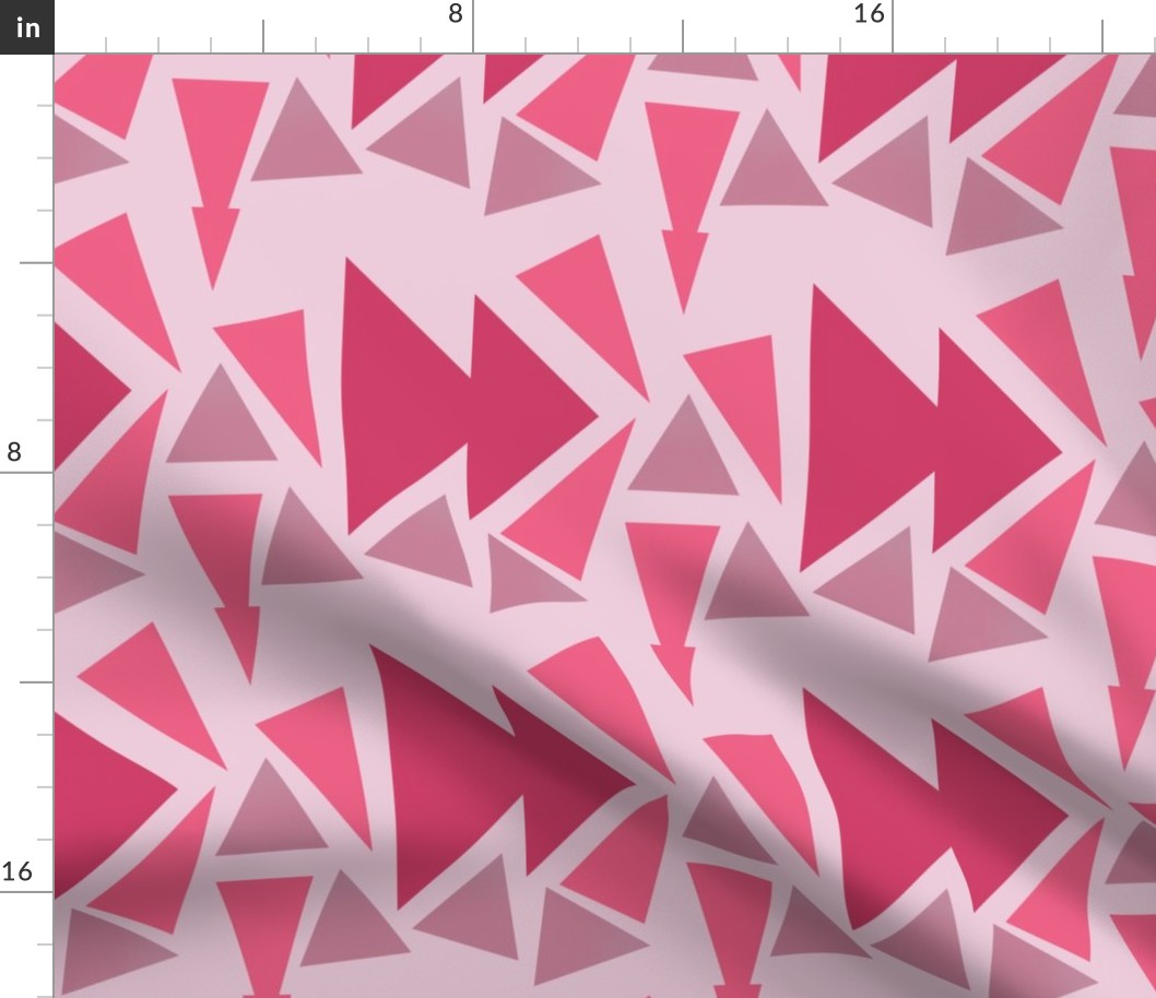 Monochromatic pink triangles.