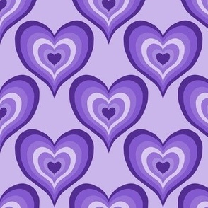 Purple Violet Heart Fabric, Wallpaper and Home Decor | Spoonflower