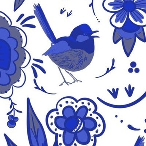 Delft_Blue_Wren_White