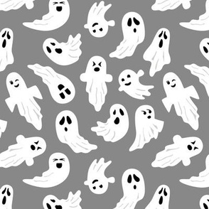 Floating Ghosts on Black Fabric By The Yard