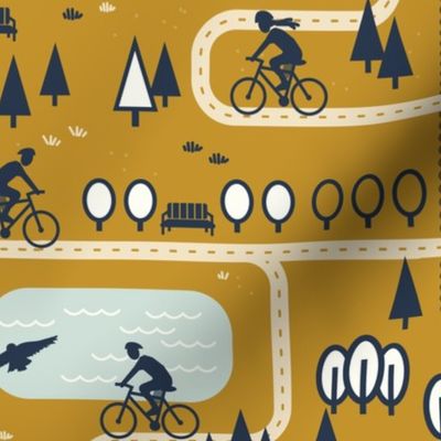 Bicycle Adventure - mustard