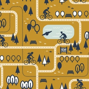 Bicycle Adventure - mustard
