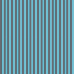 Diamond Flowers Stripes - Teal and Grey