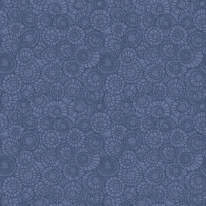 (smal) Going in circles in dark blue - a hand drawn pattern inspired by nature