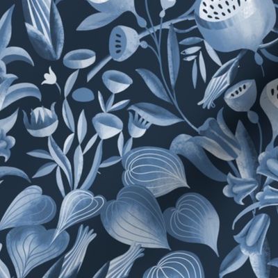 Mystical blue garden foliage // medium