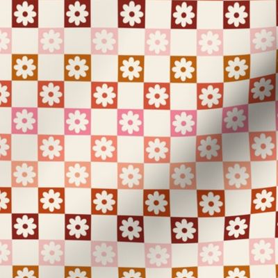 Fall Checkerboard Floral 