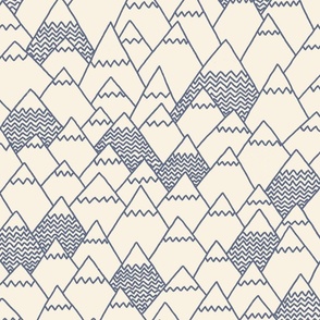 (large) Mountains - a hand drawn pattern inspired by all the hills, alps and cliffs you always wanted to explore
