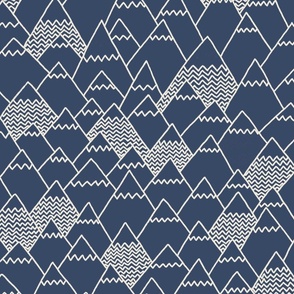 (large) Mountains - a hand drawn pattern inspired by all the hills, alps and cliffs you always wanted to explore