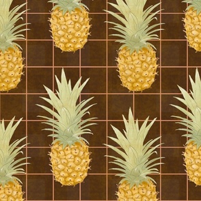 Pineapple on bronze checks (large scale)