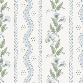 Emma Stripe Quiet Blue and greens on cream copy