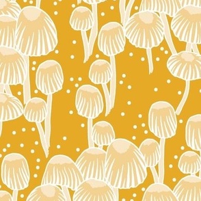 Tiny mushrooms in golden yellow 20.8"