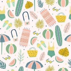 A Day at the Beach Summer Fabric
