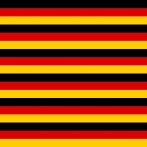German Flag Colors Red, Gold and Black 1  Inch Horizontal Stripes