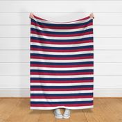 USA Flag Red, White and Blue Alternating 2 Inch Horizontal Stripes