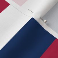 USA Flag Red, White and Blue Alternating 2 Inch Horizontal Stripes