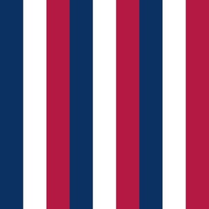 USA Flag Red, White and Blue Alternating 2 Inch Vertical Stripes
