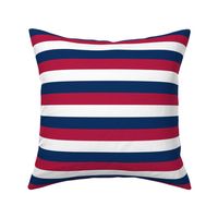 USA Flag Red, White and Blue Alternating 1 Inch Horizontal Stripes