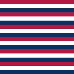 USA Flag Red, White and Blue Alternating 1 Inch Horizontal Stripes
