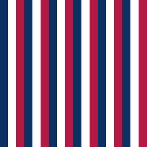 USA Flag Red, White and Blue Alternating 1 Inch Vertical Stripes