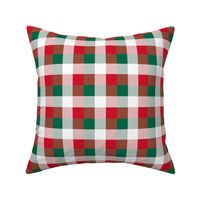 Mexican Flag Colors Red, White and Green 1  Inch Gingham Check