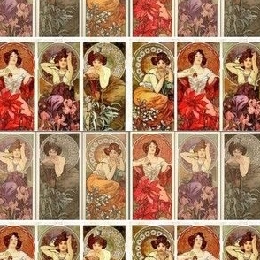 Mucha Fabric Wallpaper And Home Decor Spoonflower