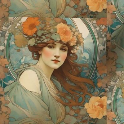 Alphonse Mucha, Mucha,Floral motifs,Advertising art,Czechoslovakian culture,Parisian style,Floral motifs,Stylized figures,Elegance,Whiplash curves,Nature,Feminine beauty,Organic forms,Vienna Secession,Belle Époque era,Advertising art,Artistic revolution