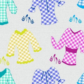 Gingham Shirts with Shoes