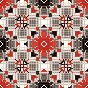Ukrainian cross stitch ethnic embroidered ornament