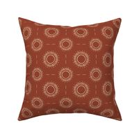 Boho Sunshines, dark terracotta red