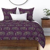 Elephants - Large - Purple