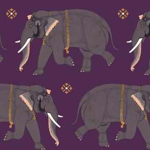 Elephants - Medium - Purple