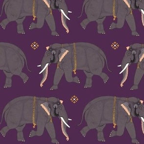 Elephants - Small - Purple